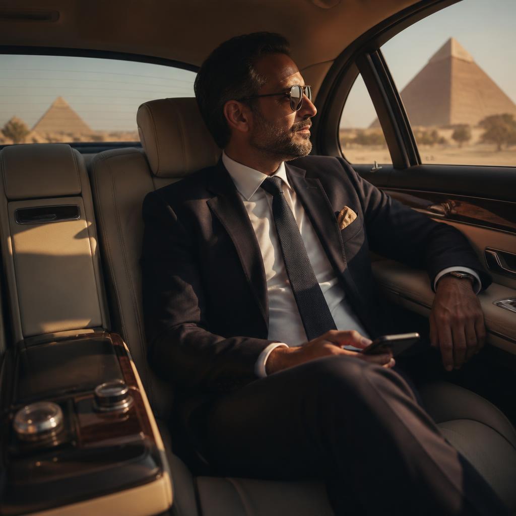 Warm ivory interior of an executive sedan